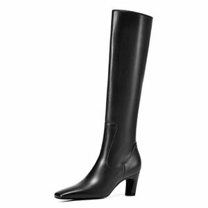 Sleek Black Heeled Women's Boots